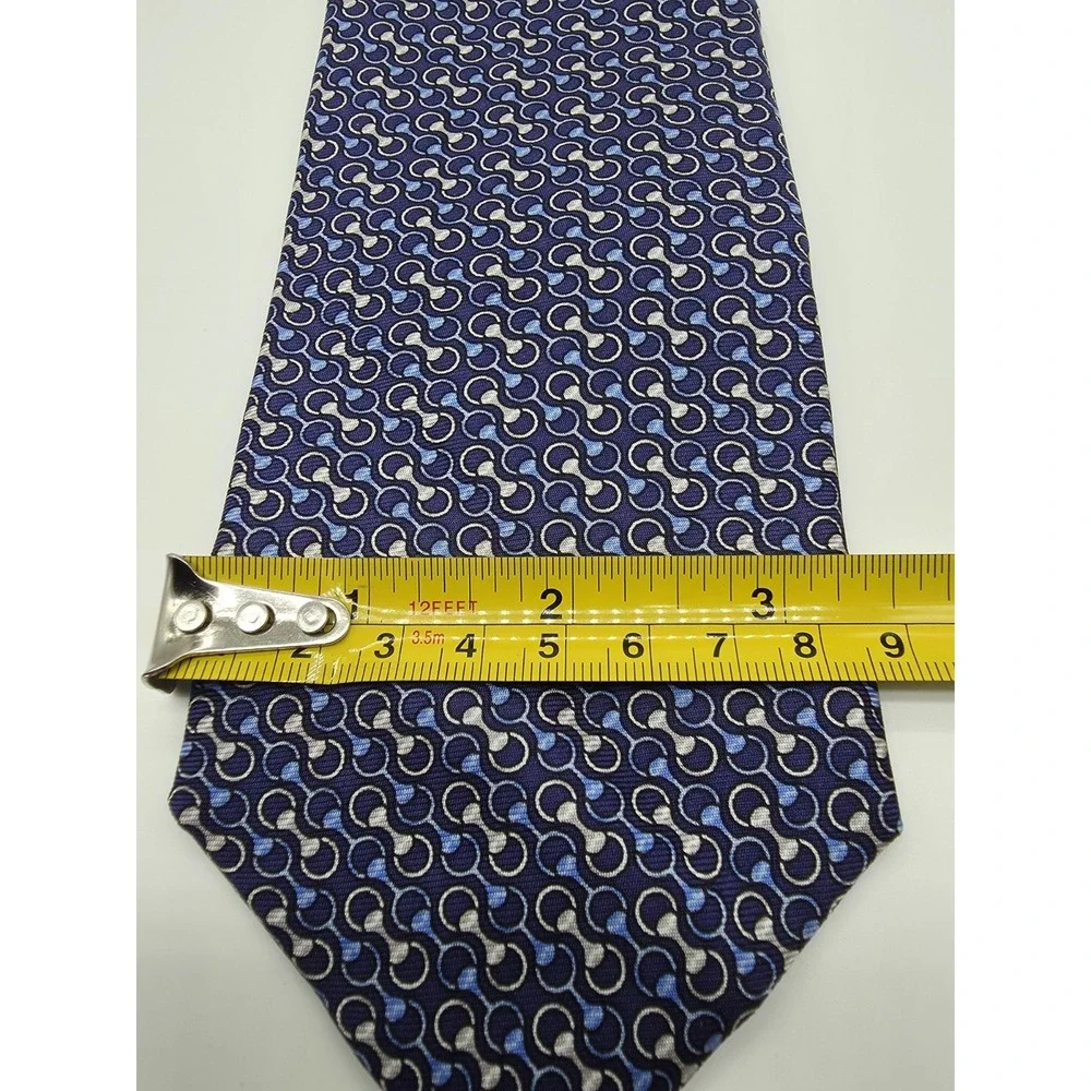 Brooks Brothers Geometric Blue Gray Tie 57.5